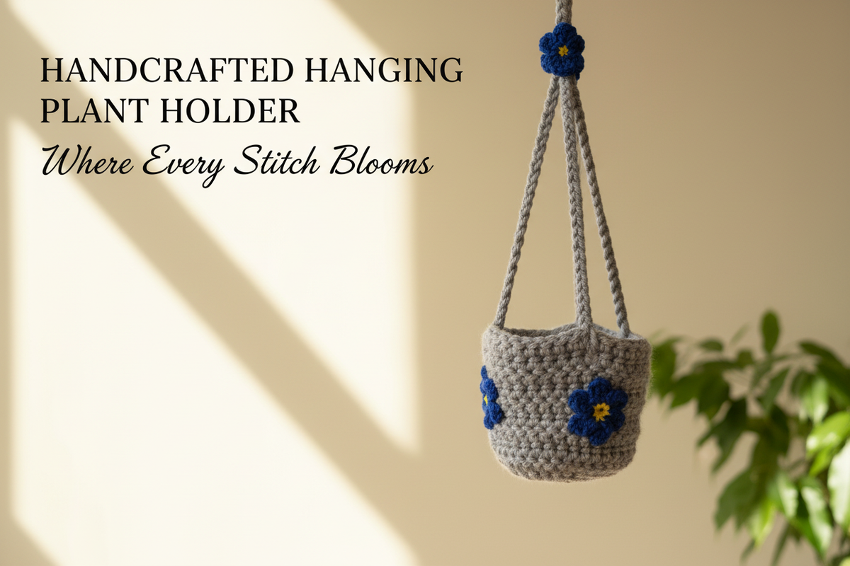4" Crochet Hanging Plant Holder Title Image