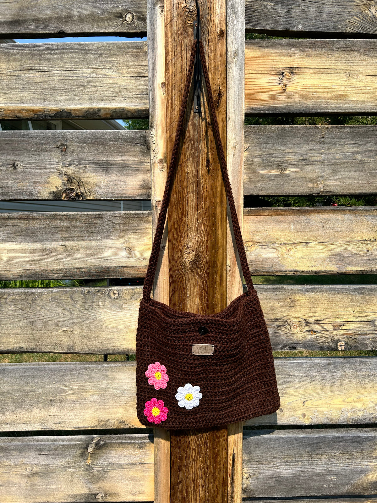 Crochet Crossbody Laptop Bag