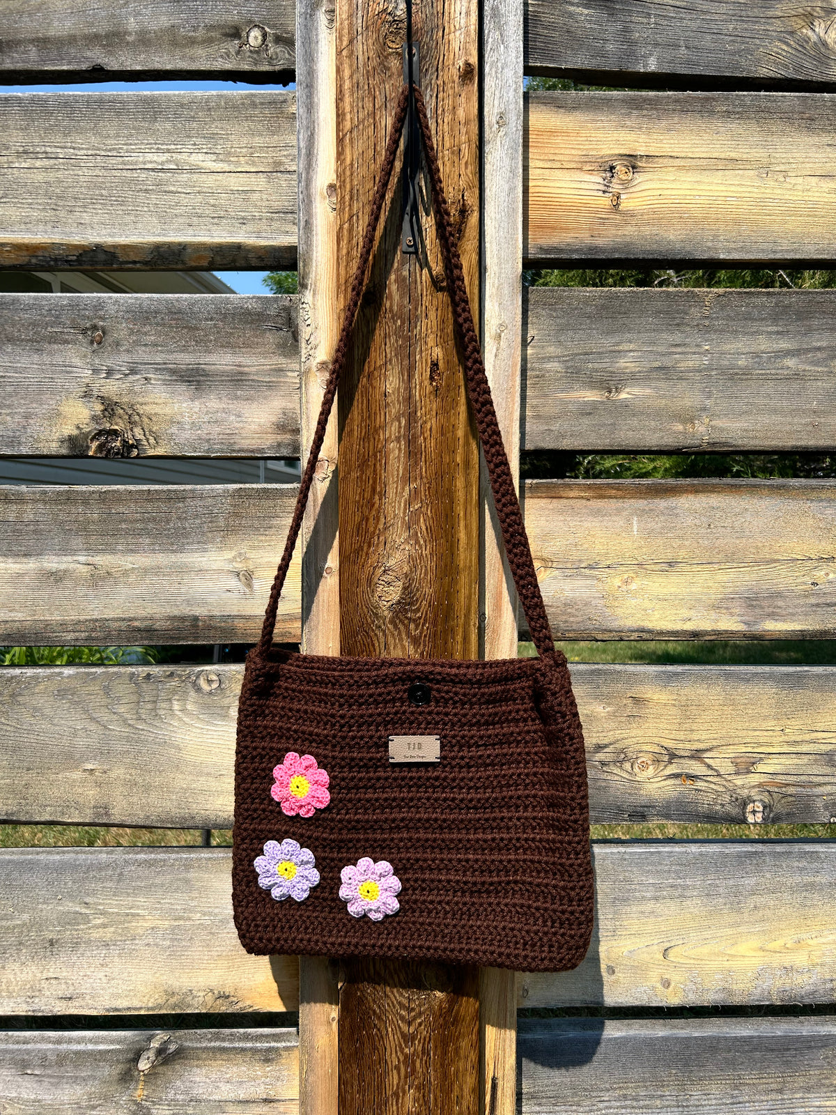 Crochet Crossbody Laptop Bag