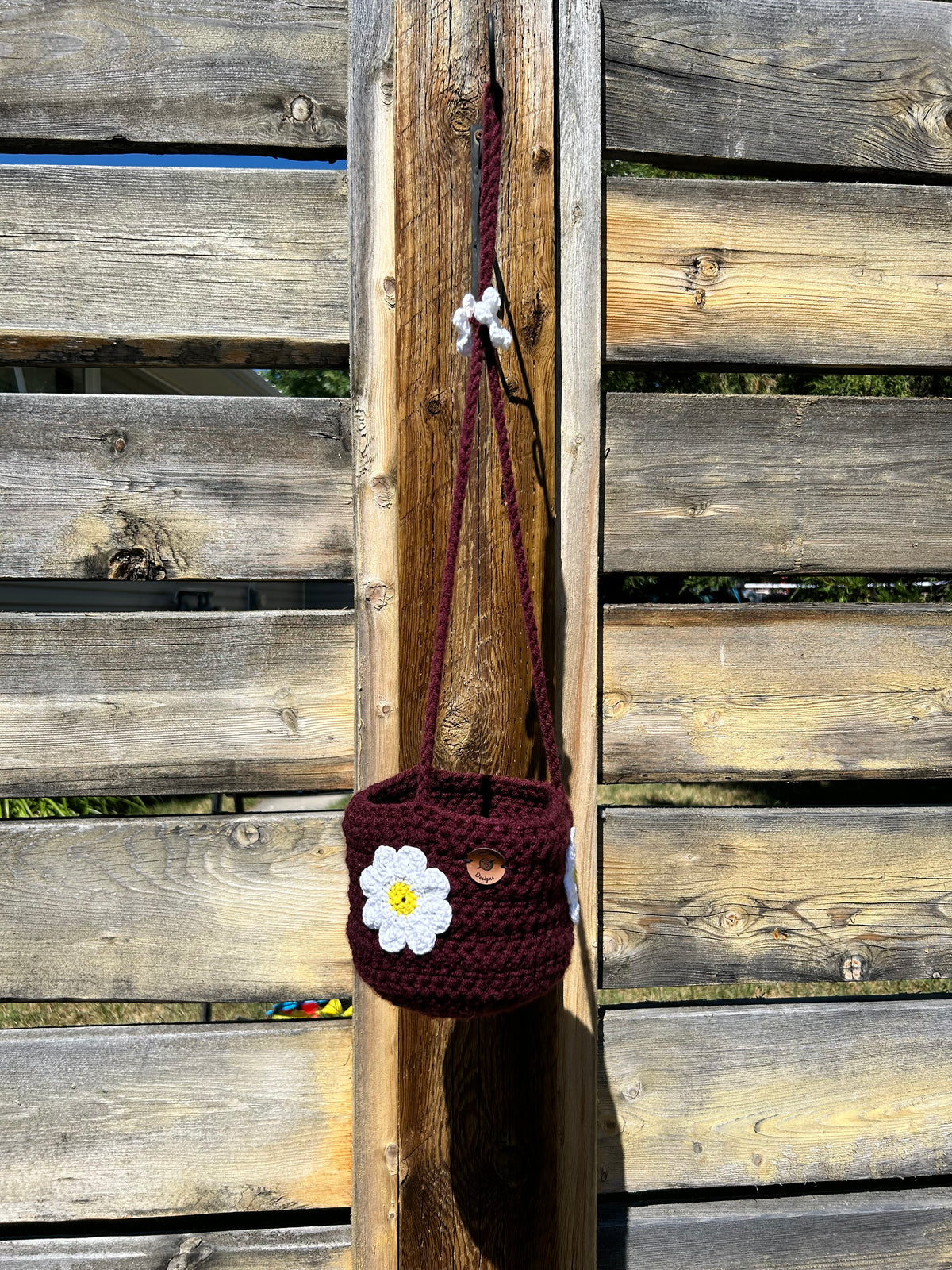 6" Crochet Hanging Plant Holder