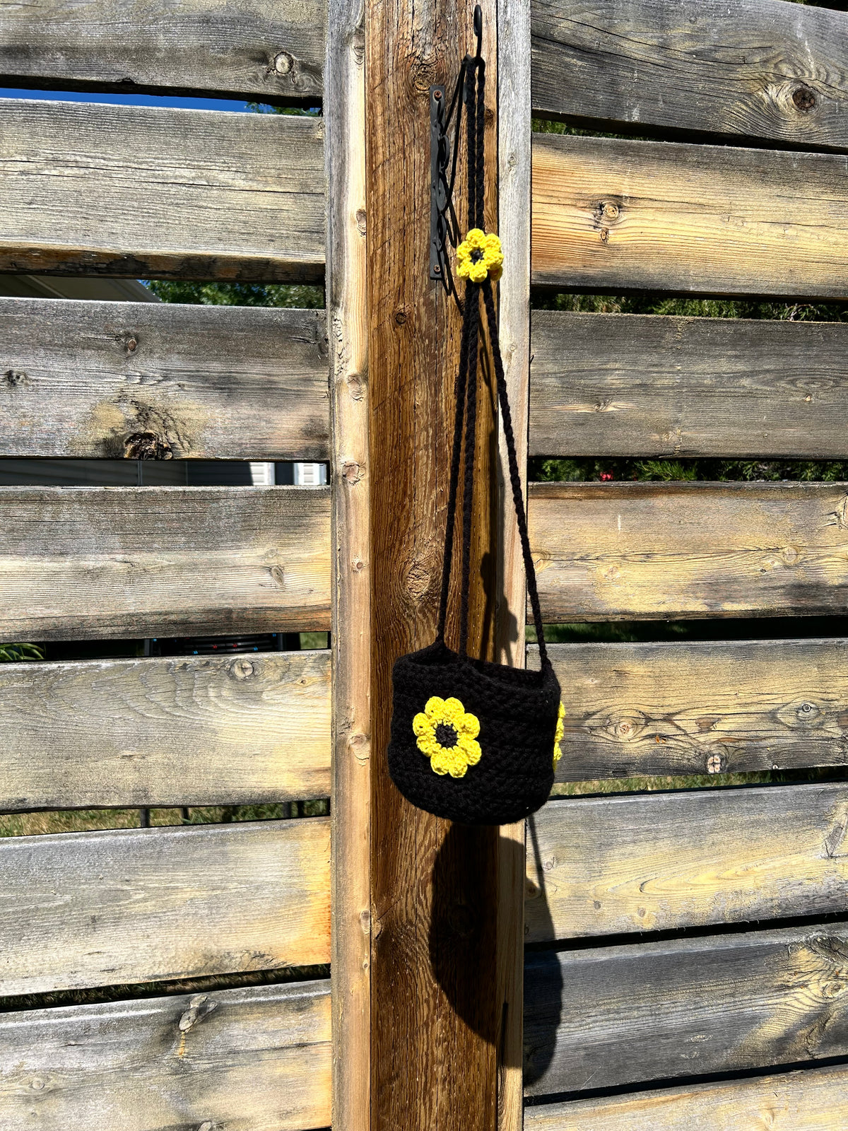 6" Crochet Hanging Plant Holder