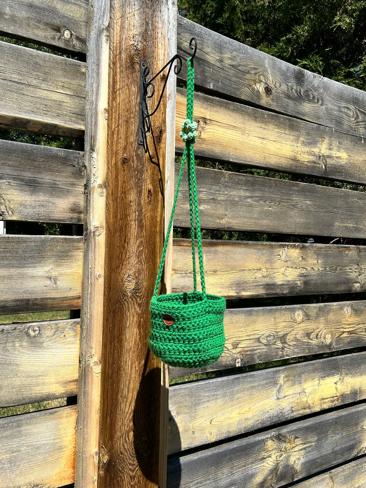 6" Crochet Hanging Plant Holder