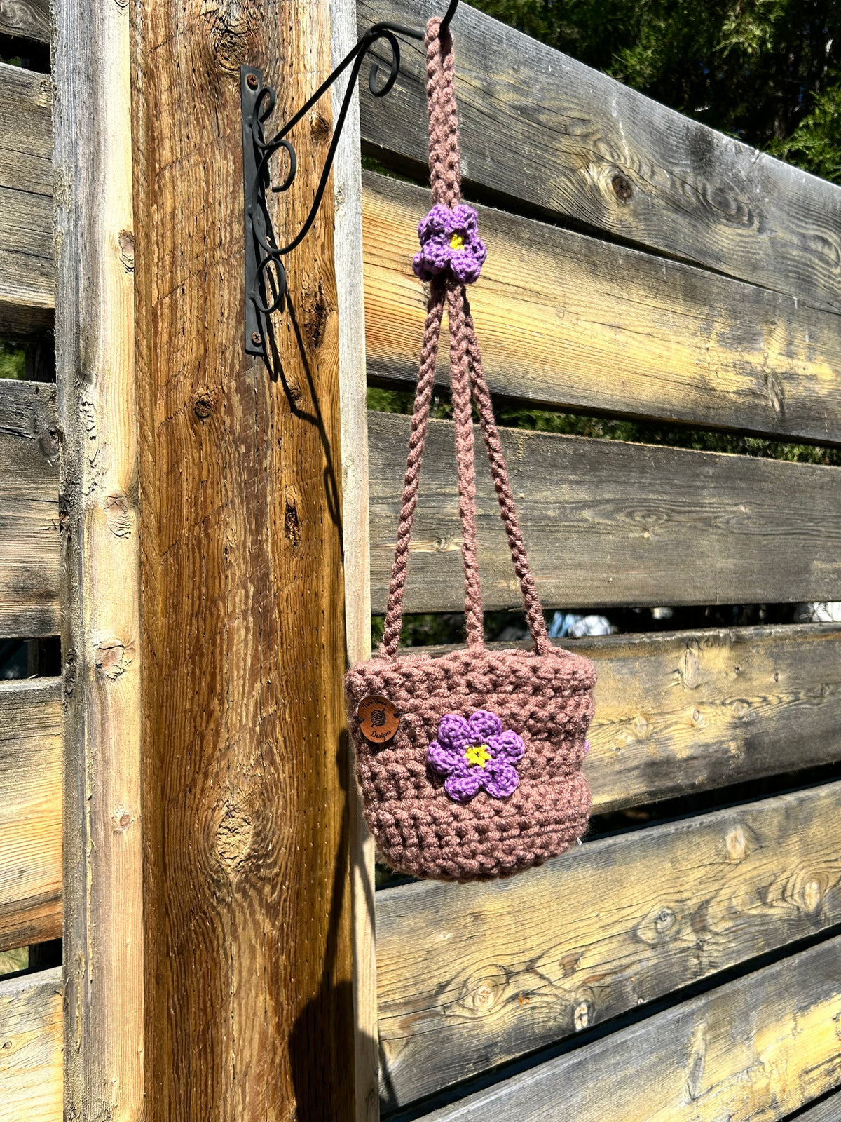 4" Crochet Hanging Plant Holder