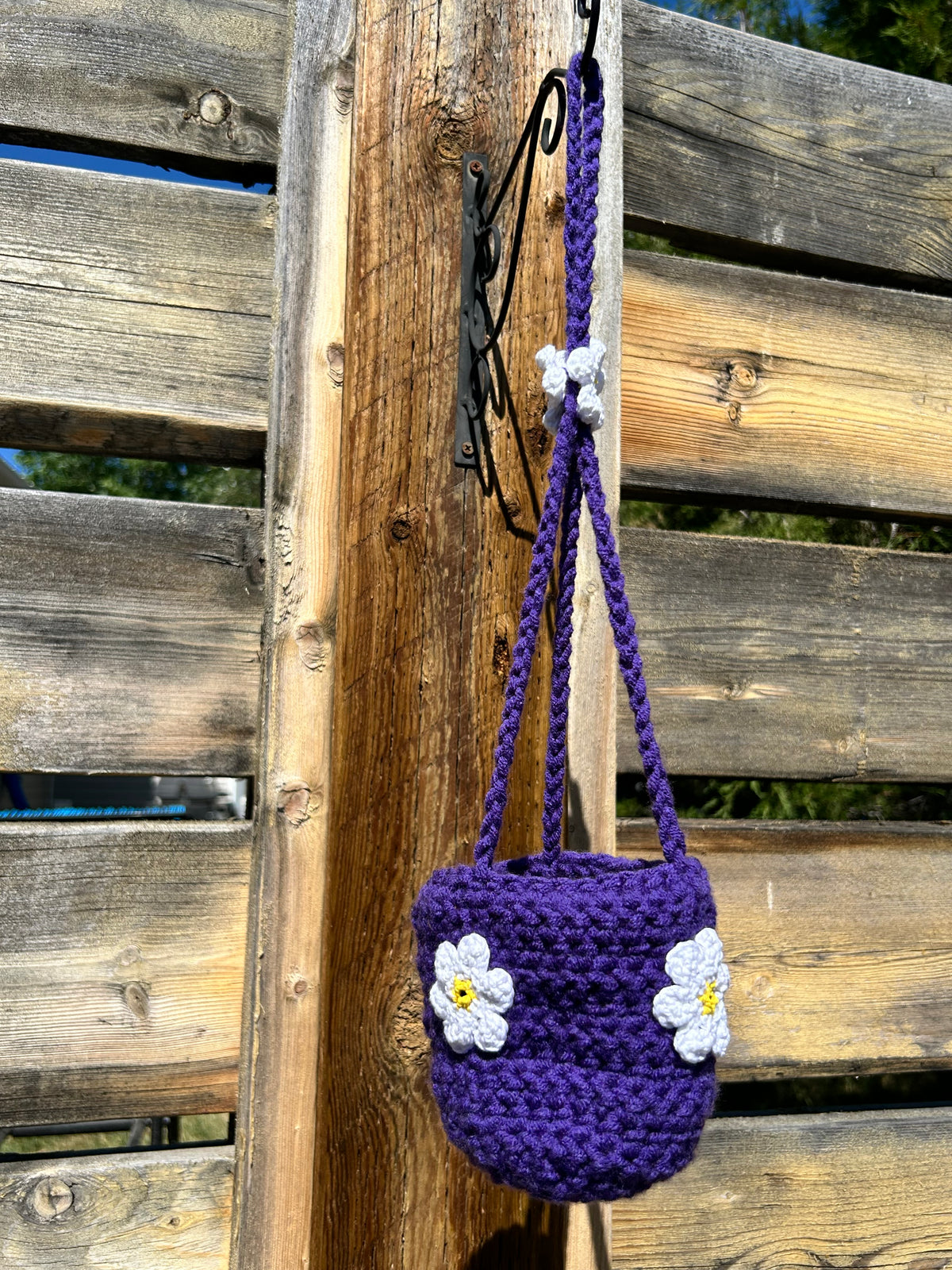 4" Crochet Hanging Plant Holder