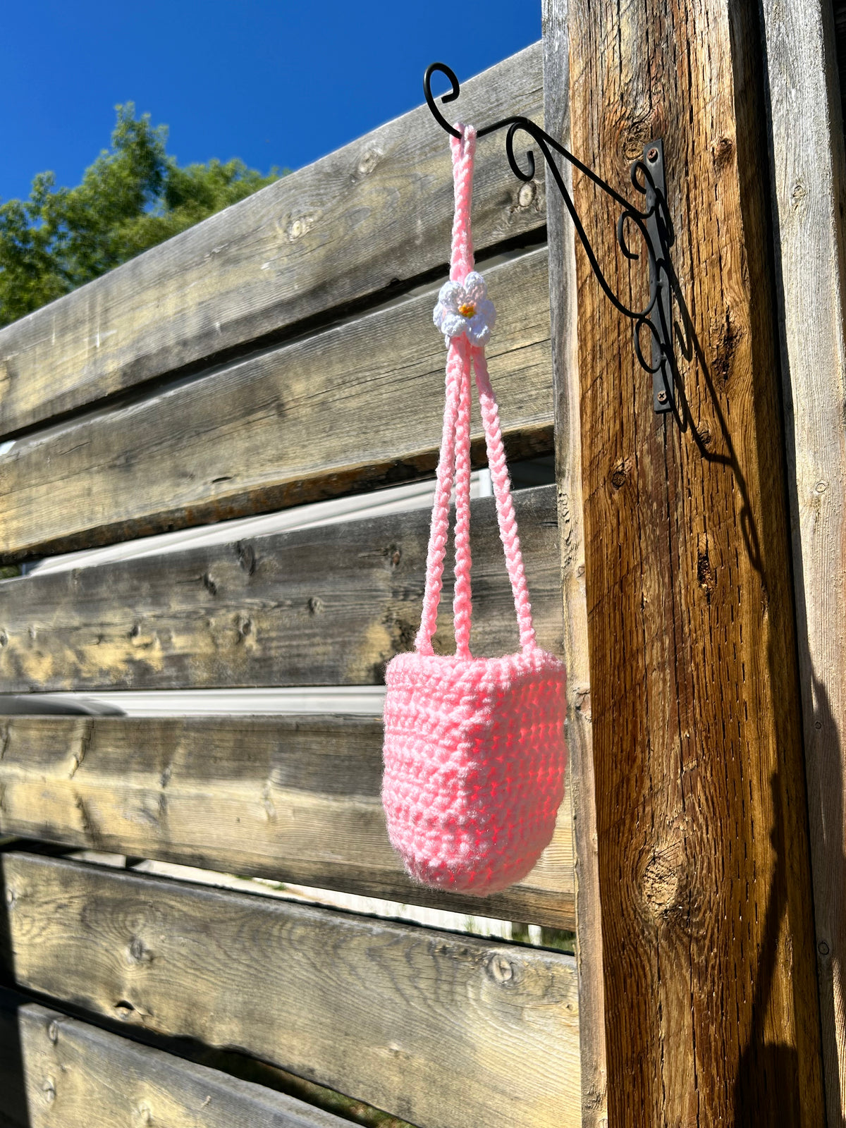 4" Crochet Hanging Plant Holder