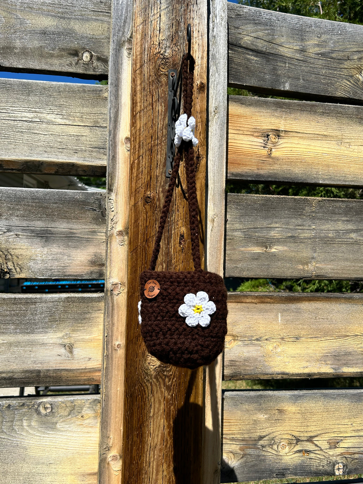 4" Crochet Hanging Plant Holder