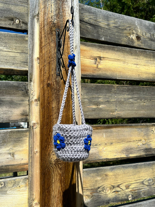 4" Crochet Hanging Plant Holder