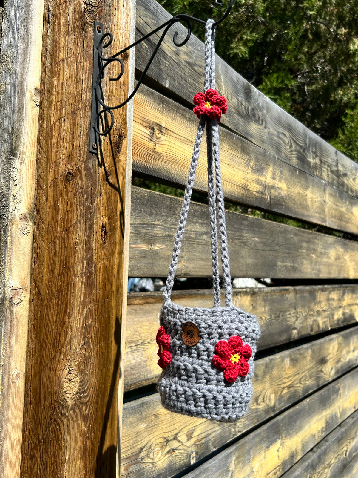 4" Crochet Hanging Plant Holder