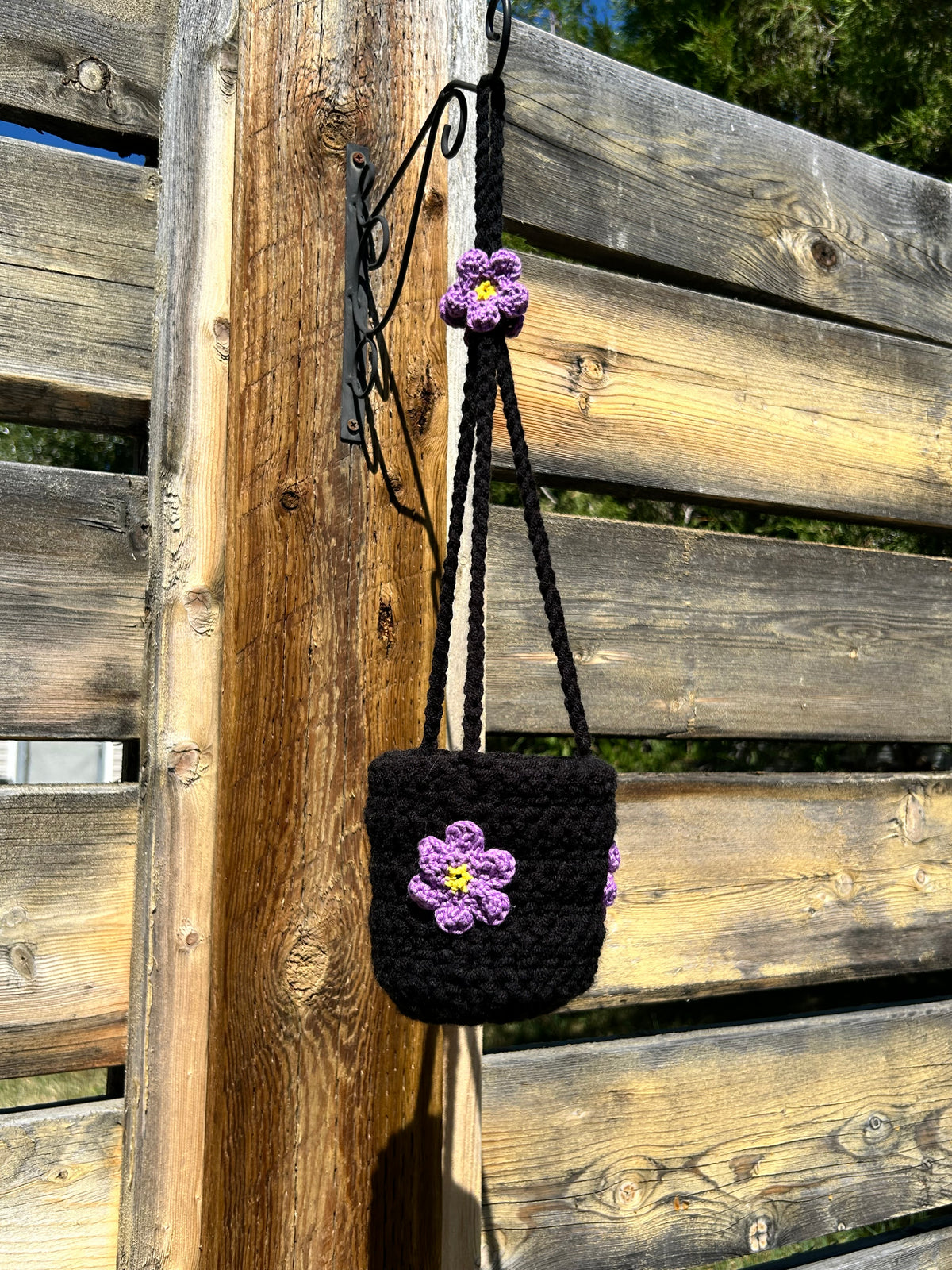 4" Crochet Hanging Plant Holder