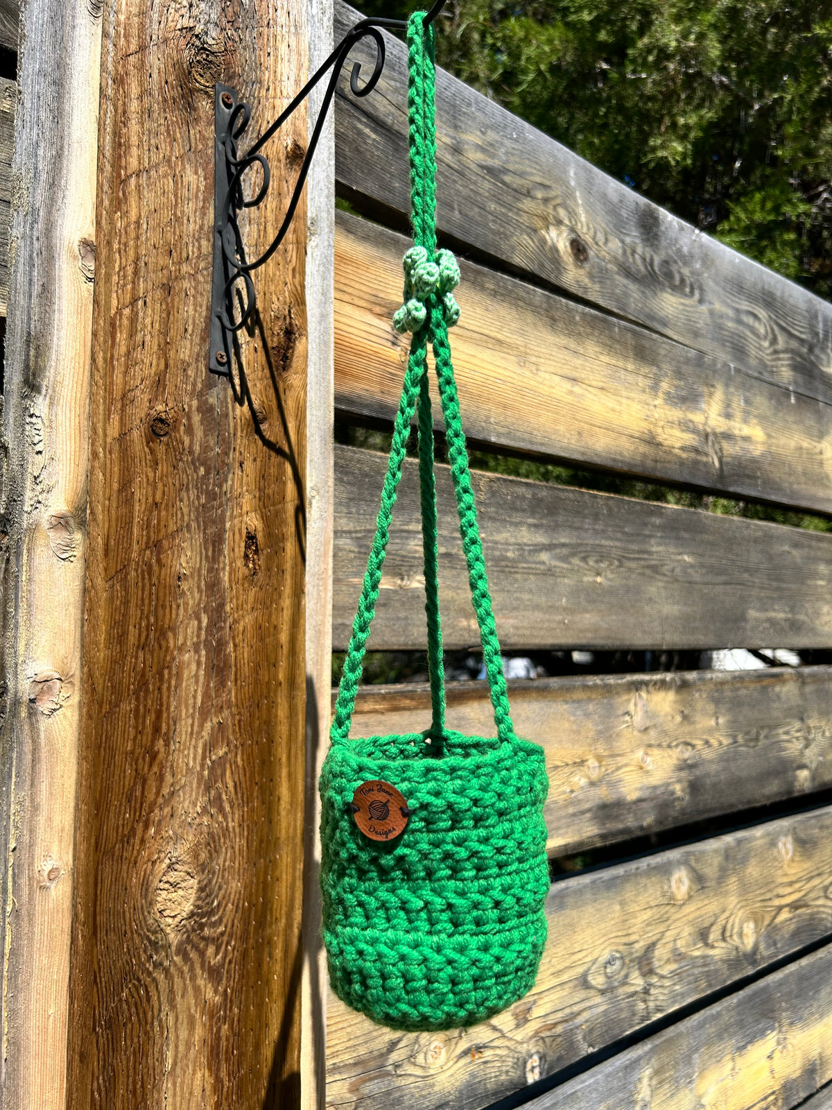 4" Crochet Hanging Plant Holder