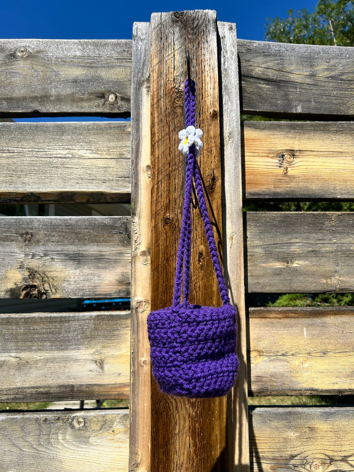 4" Crochet Hanging Plant Holder