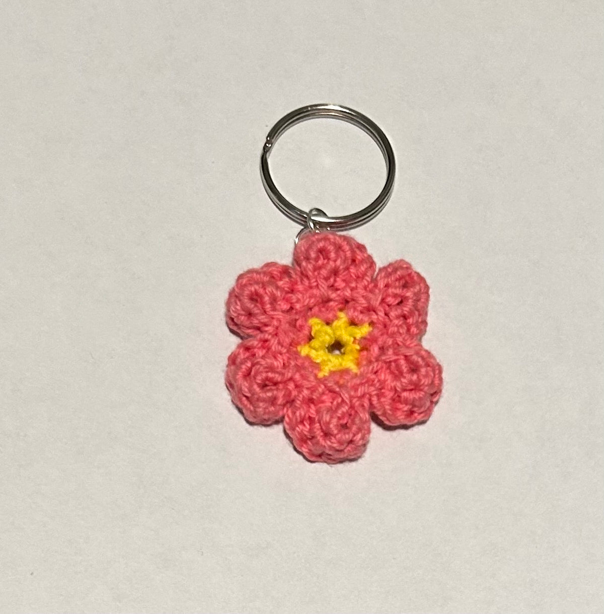 Crochet Flower Keychain