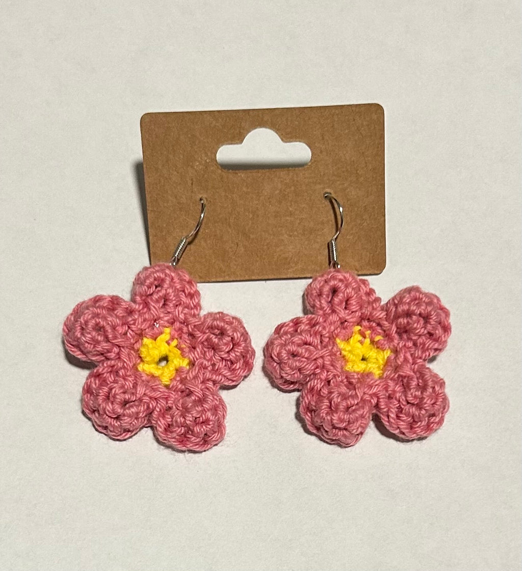Crochet Flower Earrings