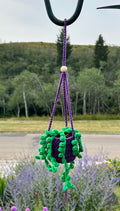 Crochet Hanging Plant - Small with Bead