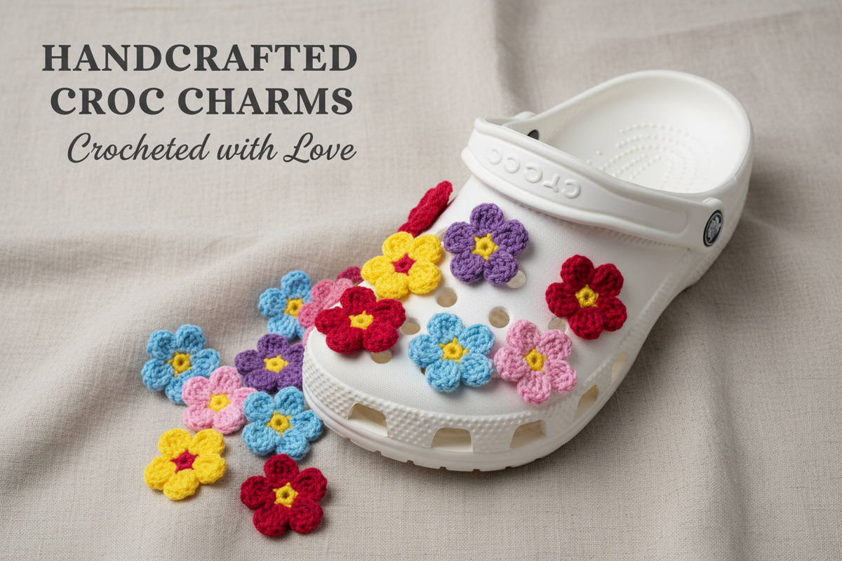 Crochet Croc Charms Title Image