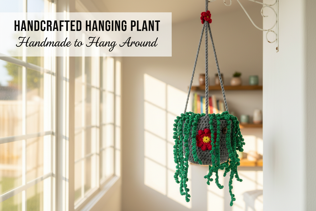 Crochet Hanging Plant Large Title Image