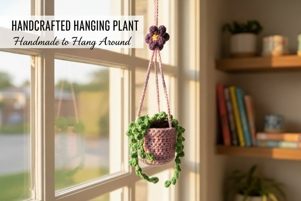 Crochet Hanging Plant Small - Handmade to Hang Around